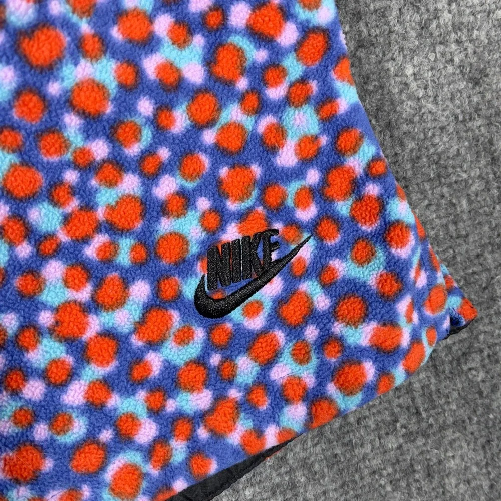 Nike Fleece Shorts Mens XL Blue Orange Polka Dot Sportswear Drawstring